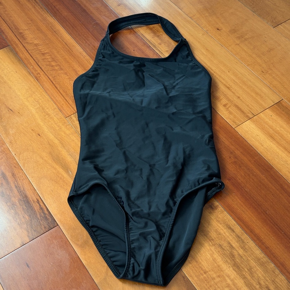 Theatricals Large Child Black Halter Style Leotard excellent condition